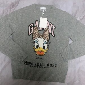 Authentic Ganni x Daisy Duck sweater NWT size Medium